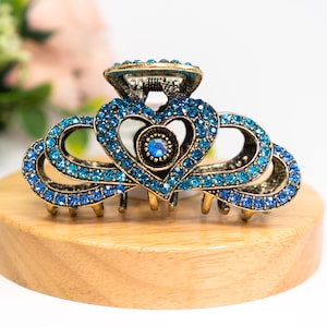 Blue Jeweled Claw Clip - Etsy display picture 1