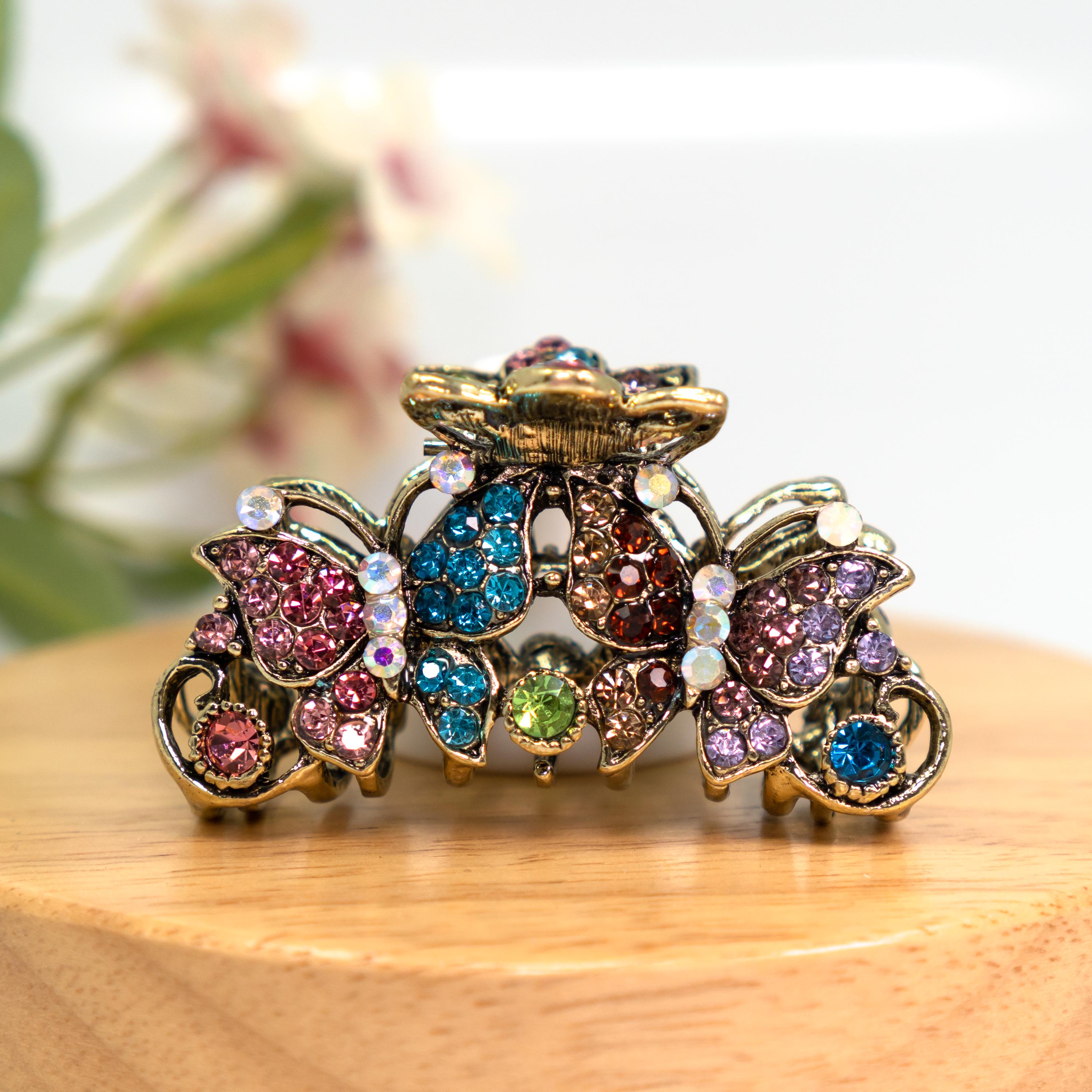 Aazon.co : 7 Pieces Rhinestone Hair Barrettes, Pearl Hair Clips