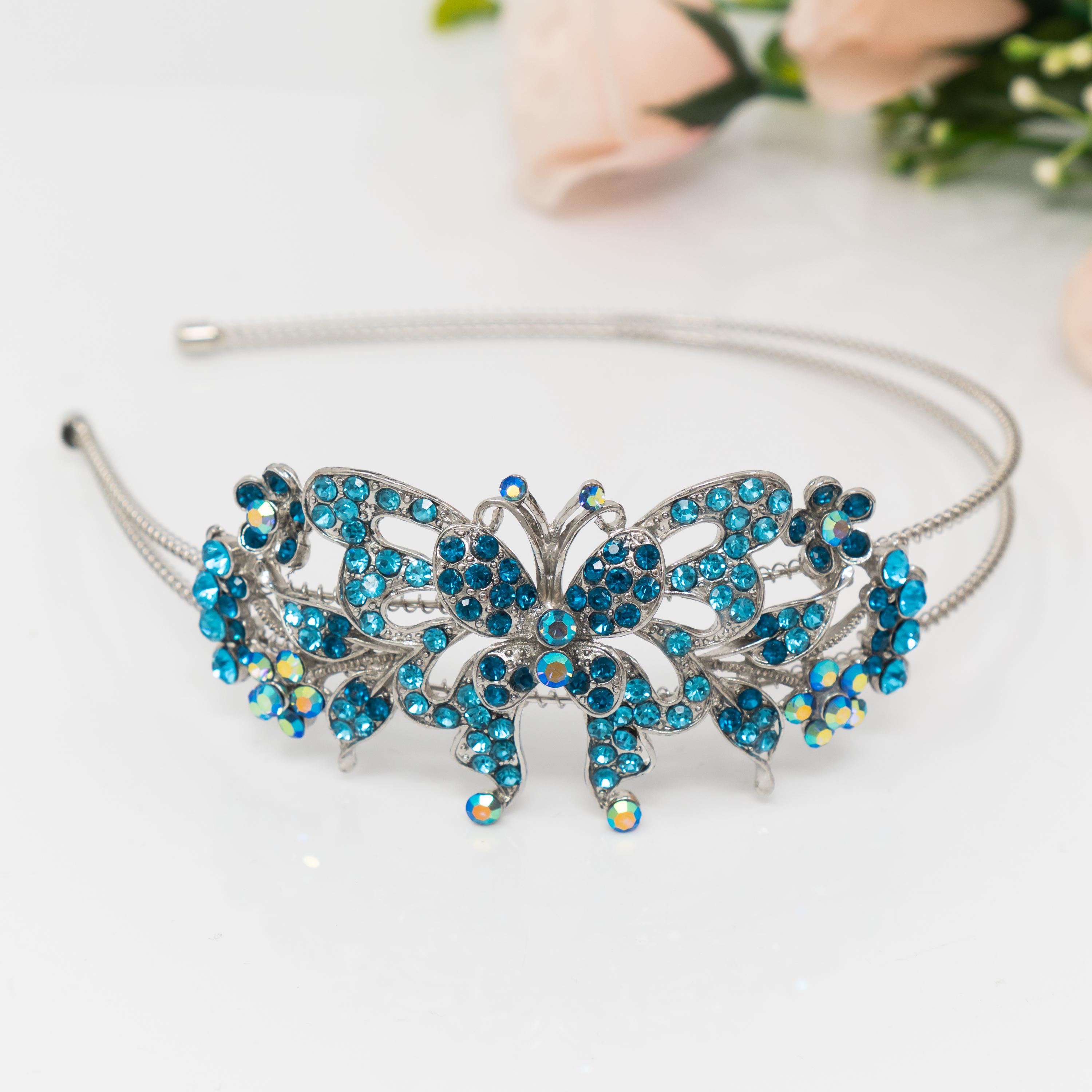 Fascia Capelli Con Strass Wecoe - Arcobaleno Scintillante, Antiscivolo