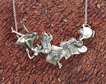 Alice in Wonderland Necklace (.925 Sterling Silver)