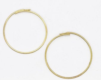 1 1//2/" Earring Hoops Add A Bead Charm Holder 38mm Goldtone Pack of 20