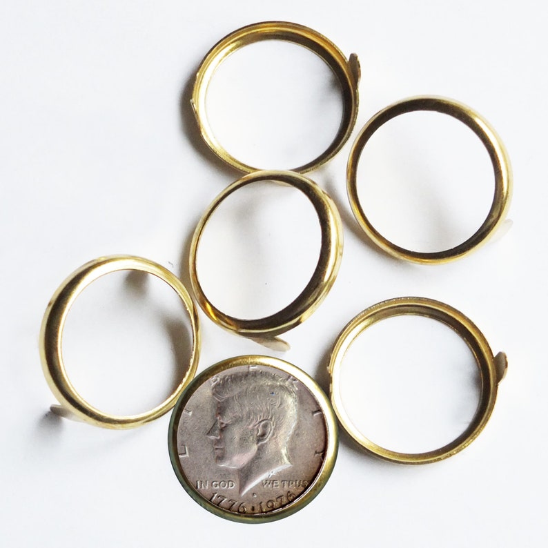 Half Dollar USA Coin Holder Rim Setting Bezel Nailhead With Etsy