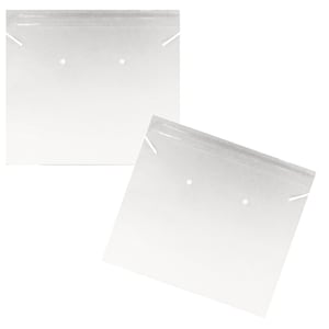 Earring Necklace Jewelry Hanging Display Card Crystal Clear 3"x3" Made in USA Pk/40