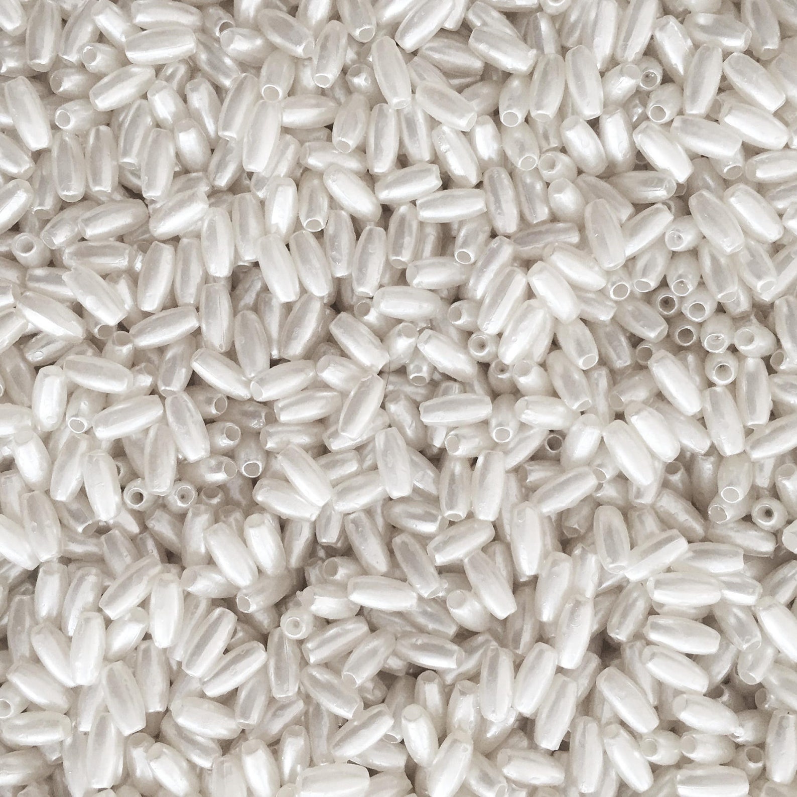 3x6mm White Simulated Pearl Oat Rice Beads Pack of 250 Etsy