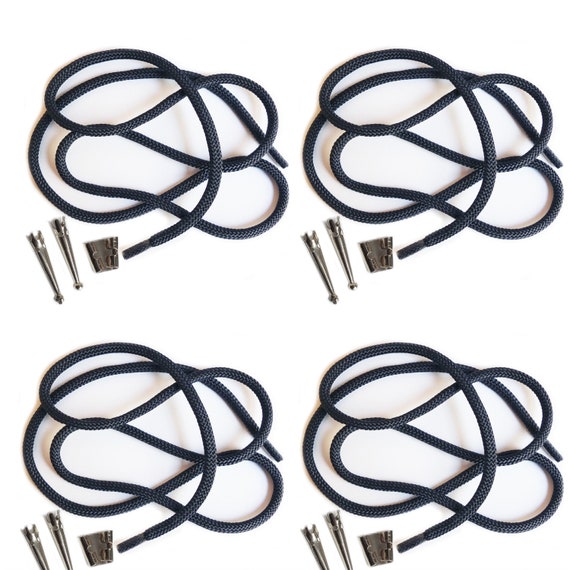Blank Bolo String Tie Parts Kit Round Slide Smooth Tips Natural Cord DIY Gold Tone Supplies for 4 Ties
