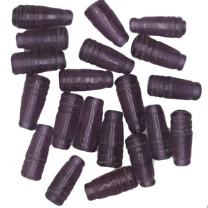 Glass Beads Amethyst Transparent Taper Bottle 15mm. Pack of 20. Made in India.