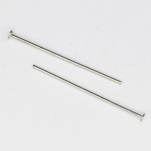 1&quot; (25mm) Headpins Earring Bead Pins Standard Gauge Silvertone Pack of 200