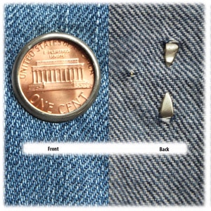 Penny One 1 Cent USA Coin Holder Rim Setting Bezel Nailhead with Prongs Plated Brass Pack/10