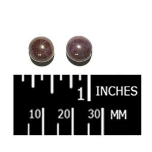 Mauve Picasso Round Czech Pressed Glass Beads 10mm pack of 16 image 3
