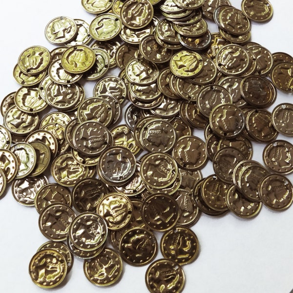 Gold Jingle Coins Charms Belly Dancing Craft Top Hole  5/8" 16mm