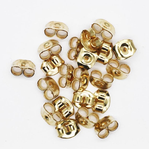 Multi-Pack Goldtone Butterfly and Clear Earring Backs - 40 Pack