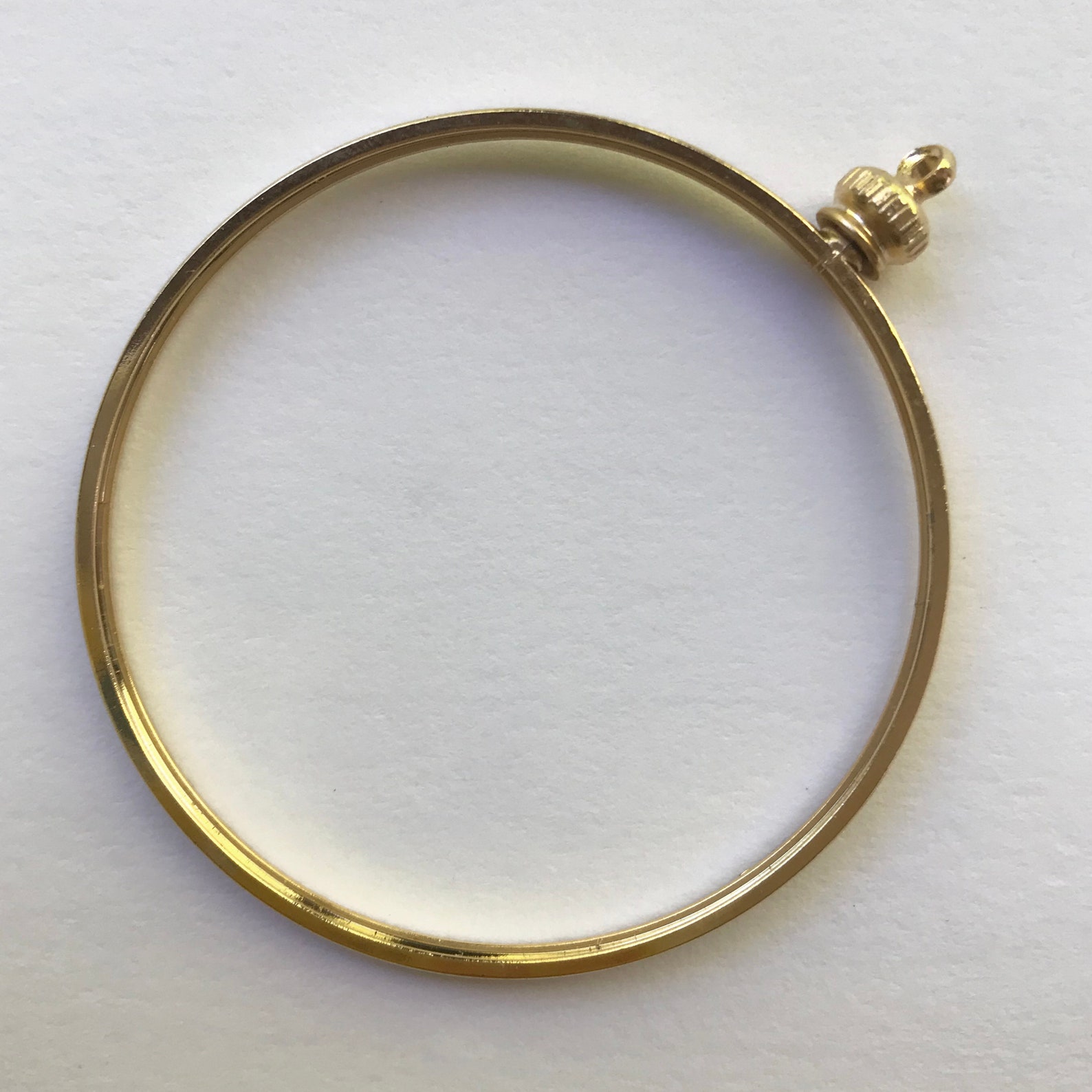 Coin Holder Bezel 44mm 1 3/4 Gold or Silver Plated Charm Etsy