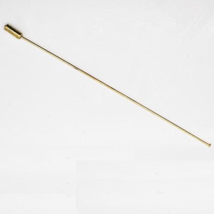 Hat Pin Blanks with Clutch Goldtone 6&quot; Straight end  Pack of 6