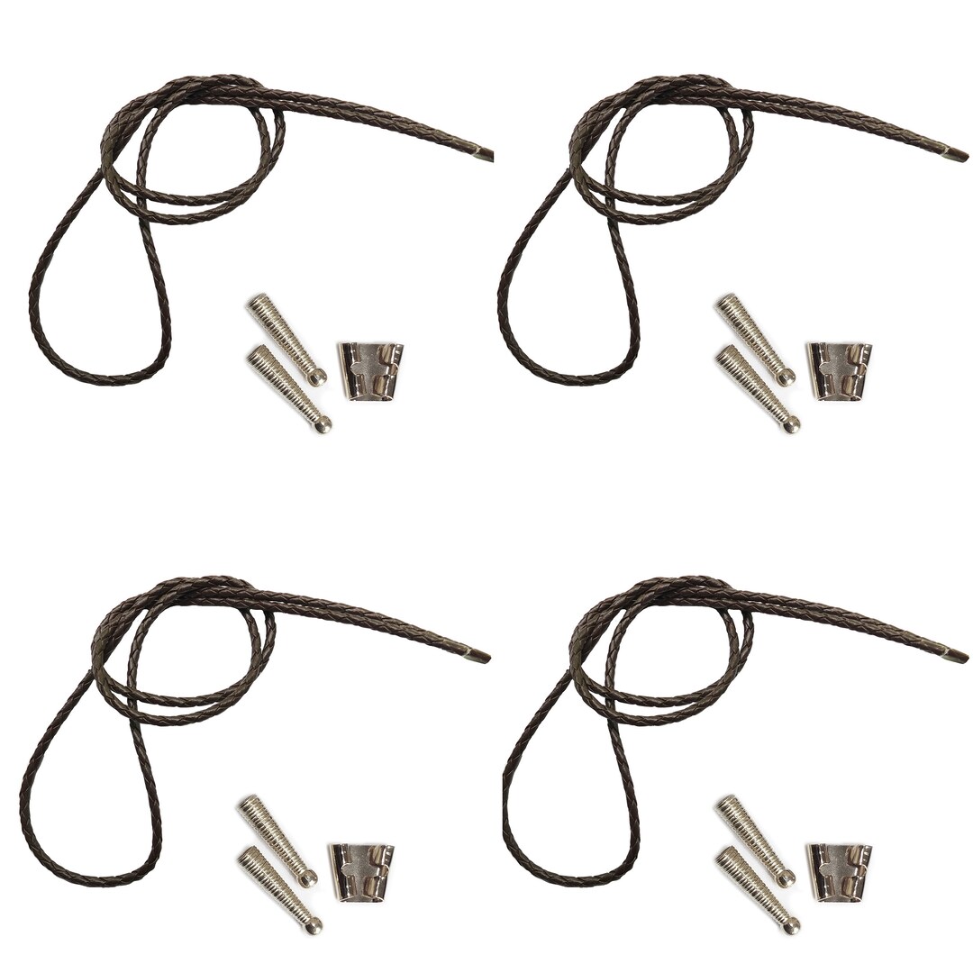 Blank Bolo String Tie Parts Kit Standard Slide Textured Tips Brown ...
