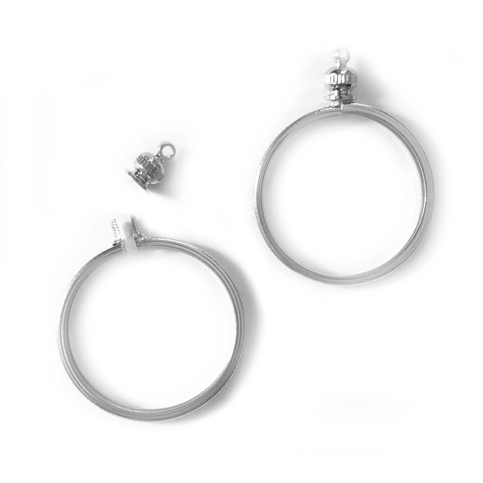 Large Dollar USA Coin Holder Bezel Silvertone Eisenhower for Etsy