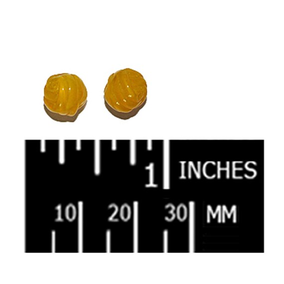 Yellow Swirl Czech Pressed Glass Beads 9mm (pack of 16) - Etsy Canada
