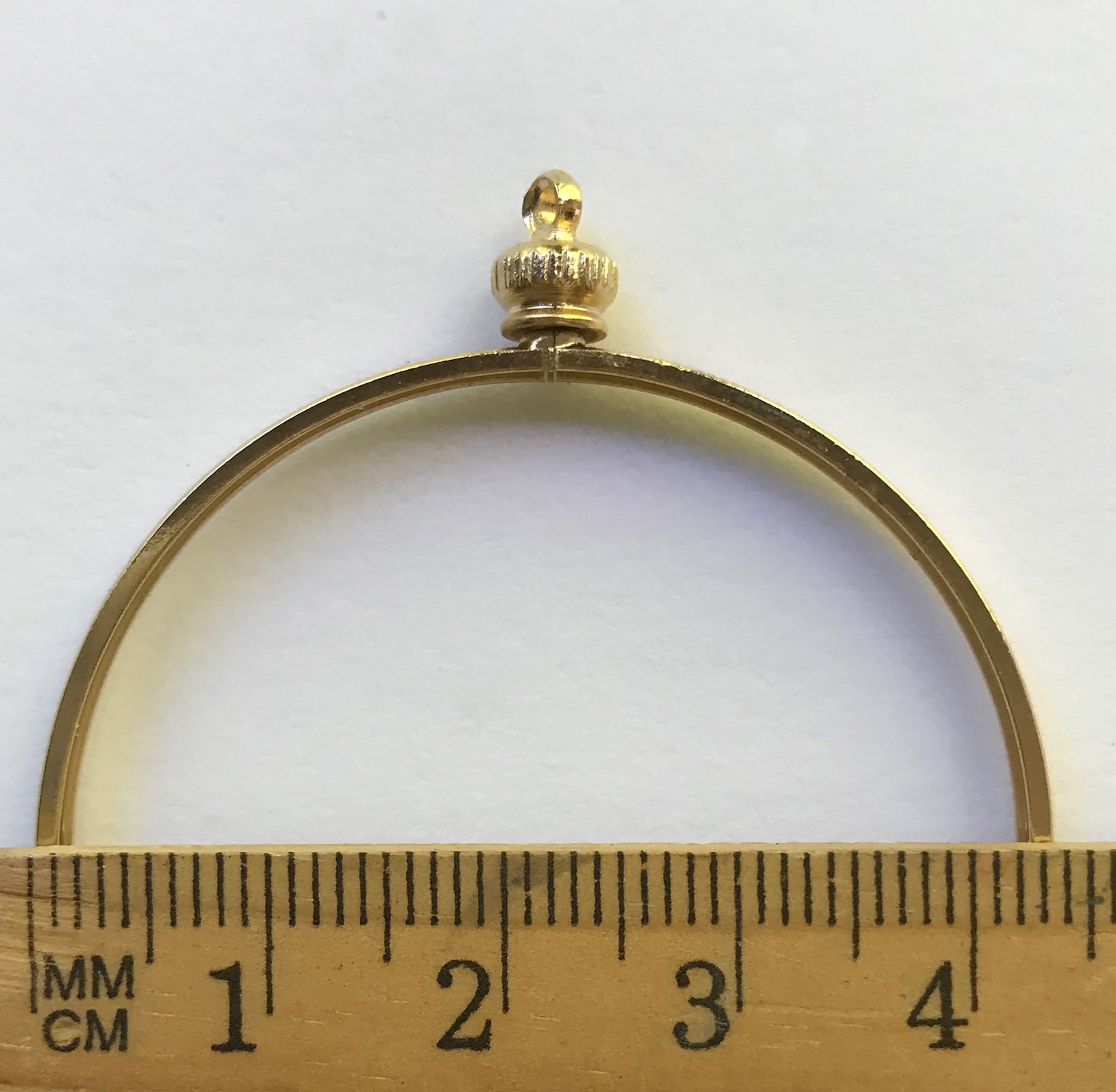 Coin Holder Bezel 44mm 1 3/4 Gold or Silver Plated Charm Etsy