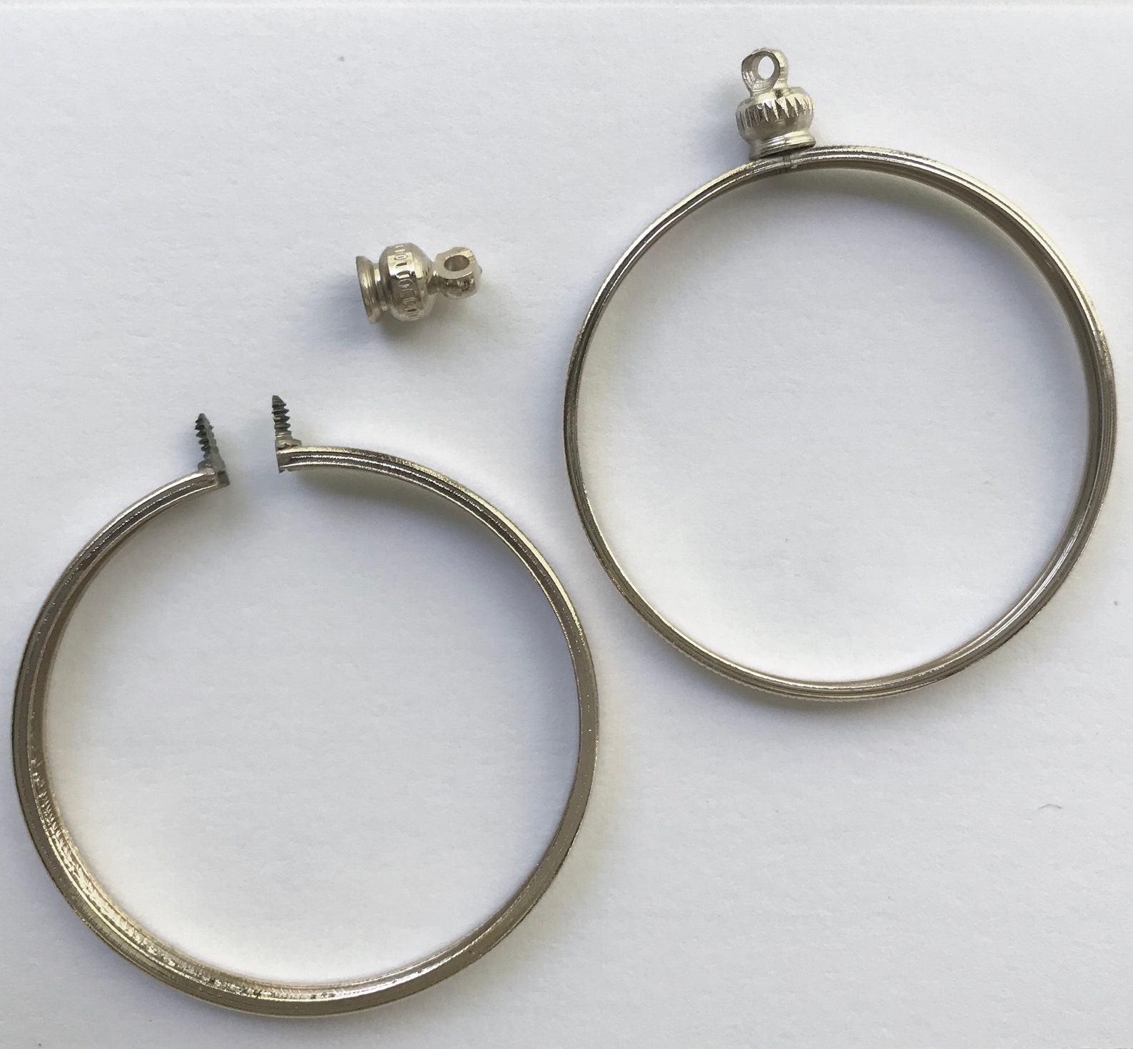 Coin Holder Bezel 44mm 1 3/4 Gold or Silver Plated Charm Etsy