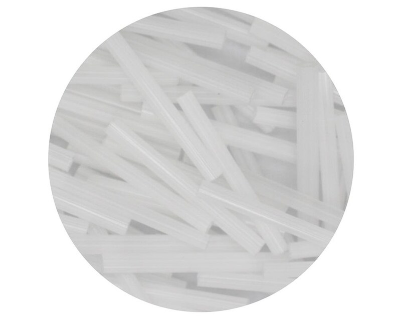 Crystal Iris Lust 1 inch Czech Glass Bugle Beads 25mm