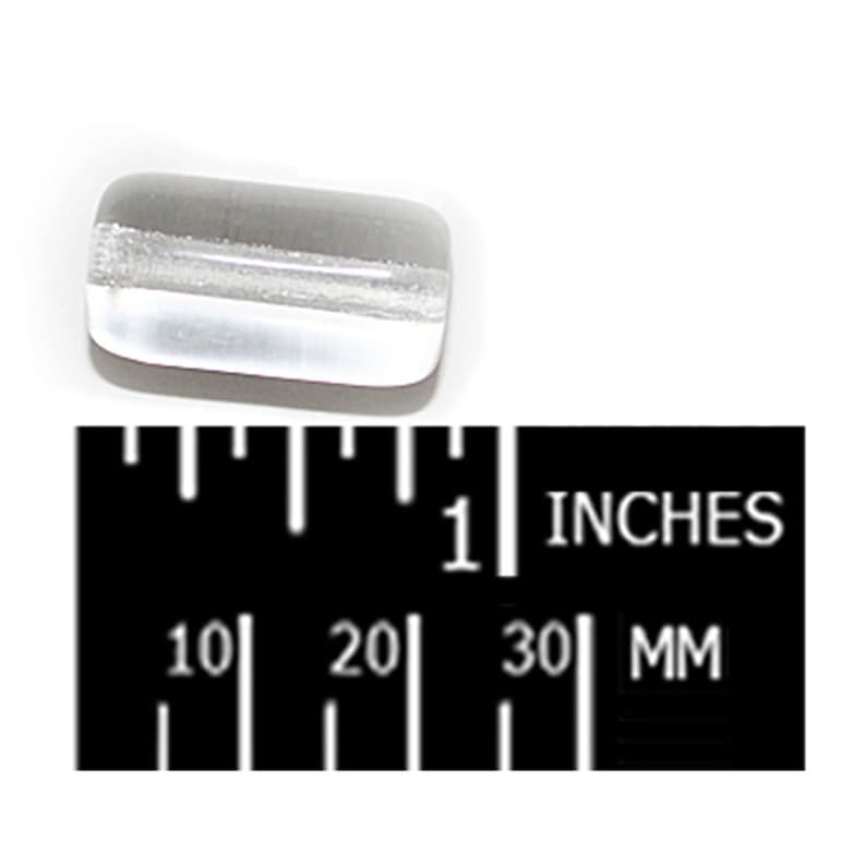Crystal Tube Czech Pressed Glass Beads 24mm pack of 3