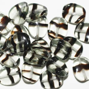 Green Tortoise Twist Czech Pressed Glass Beads 12mm (pack of 20)