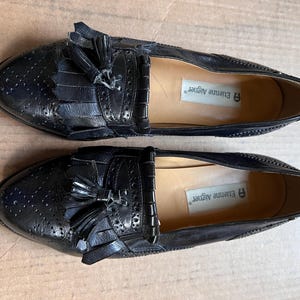 Vintage Etienne Aigner Black Loafers 80s 90s