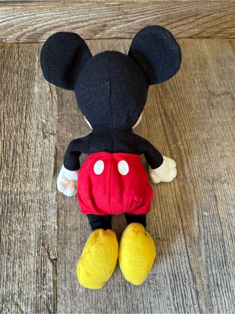 Vintage Disney Mickey Mouse plush, from the 1980s image 3
