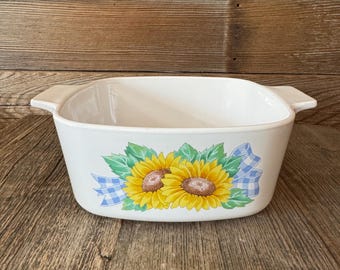 Corning Ware Sunsations Sunflower Casserole A-1-1/2-B