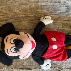 Vintage Disney Mickey Mouse plush, from the 1980s image 4