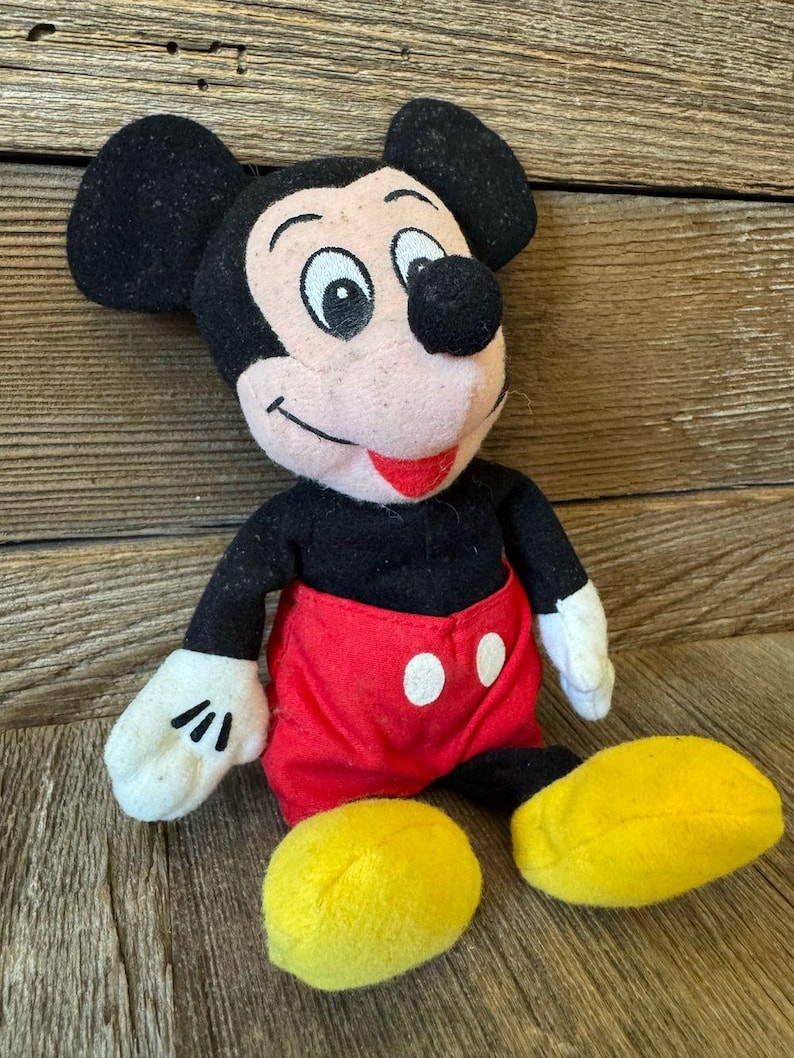 Vintage Disney Mickey Mouse plush, from the 1980s image 1