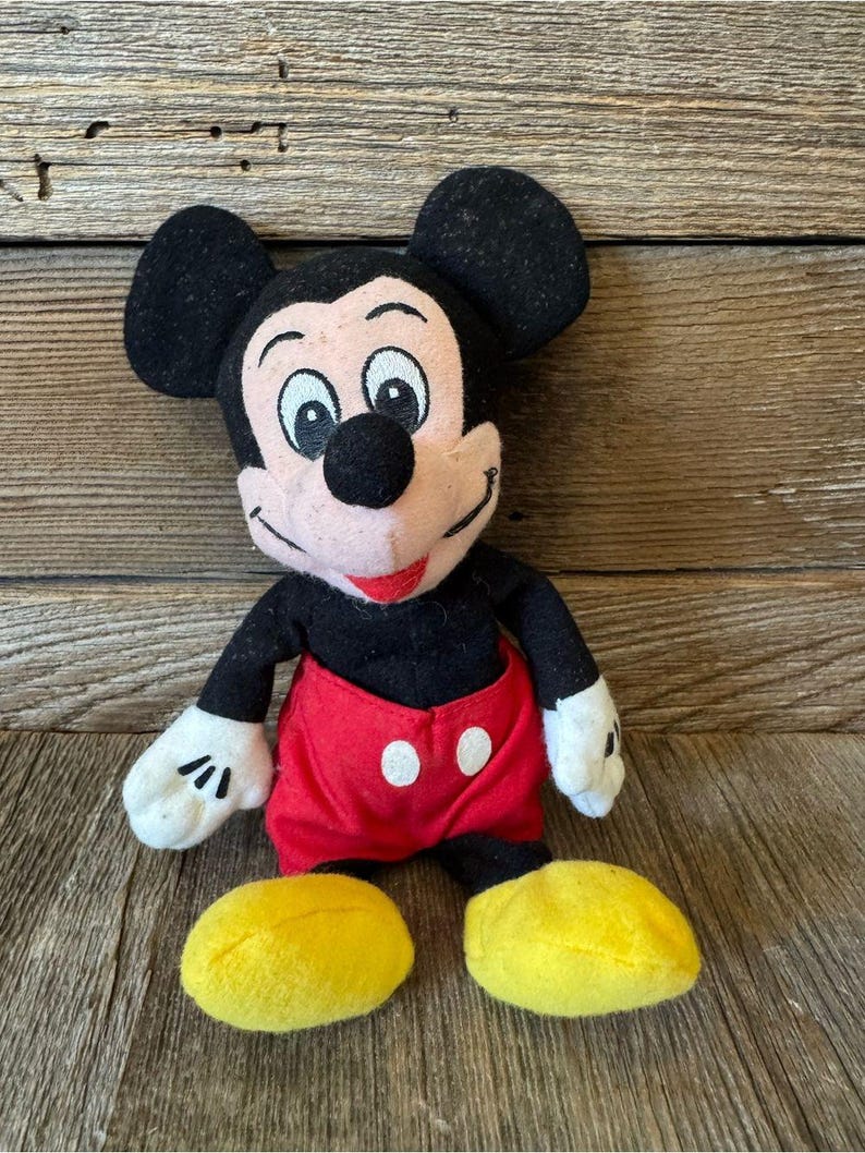 Vintage Disney Mickey Mouse plush, from the 1980s image 2