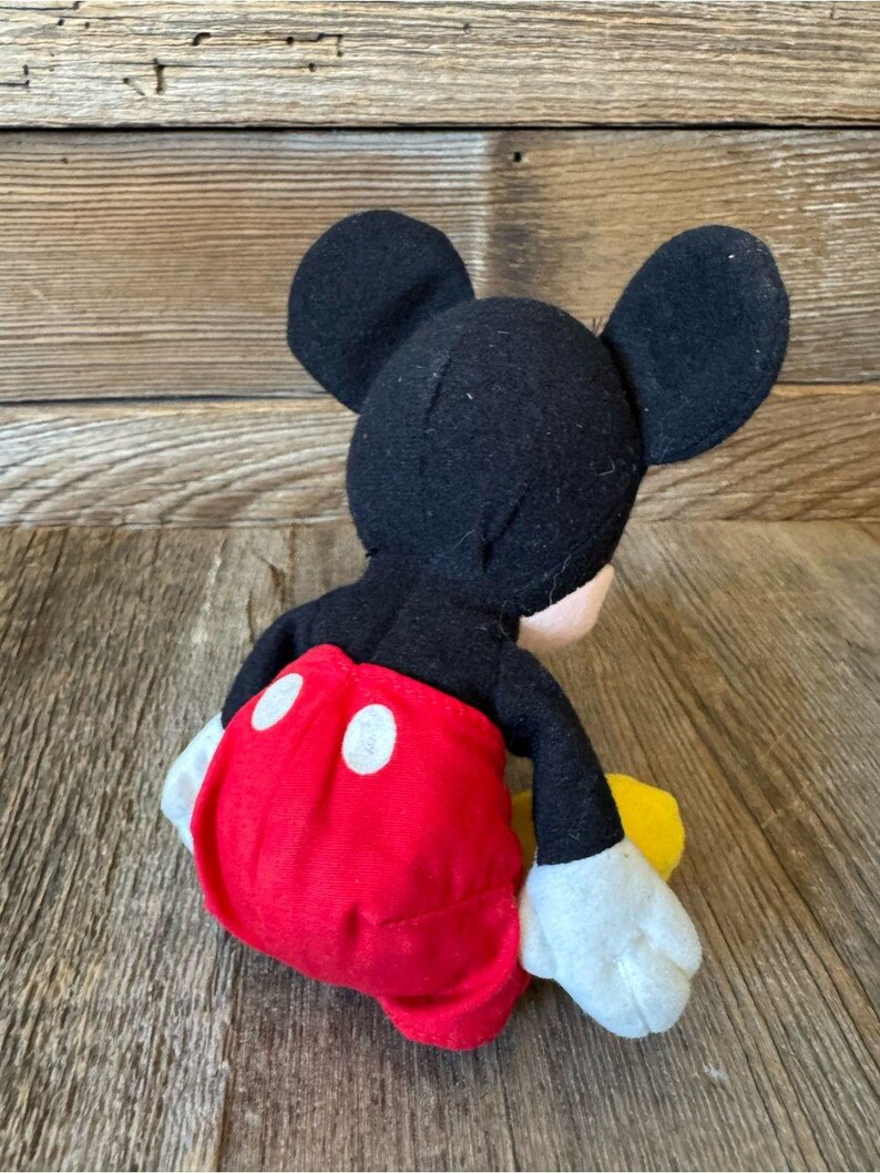 Vintage Disney Mickey Mouse plush, from the 1980s image 5