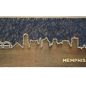 Memphis Art - Memphis Skyline String Art - Memphis Skyline