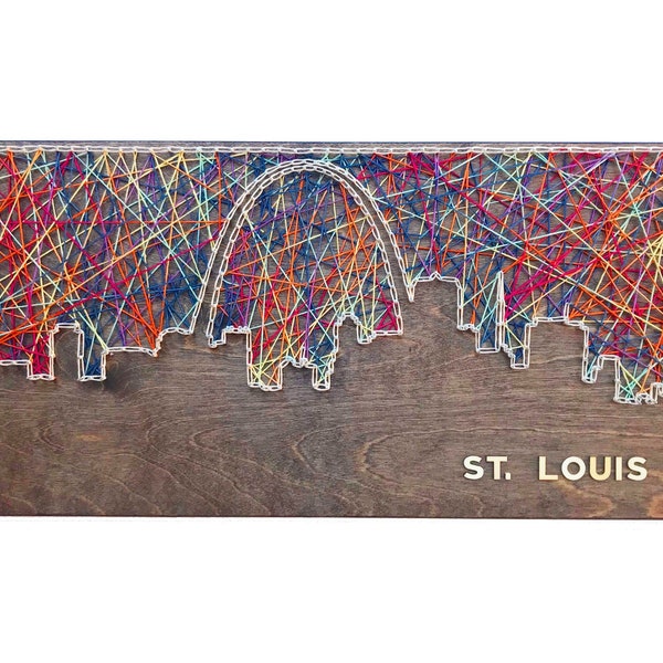 St Louis Skyline String Art - Saint Louis Art - Gateway Arch - Missouri Art