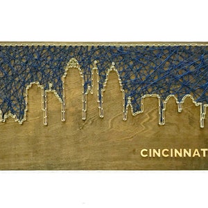 Cincinnati Art - Cincinnati Skyline String Art - Cincinnati Skyline