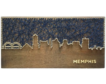 Memphis Art - Memphis Skyline String Art - Memphis Skyline