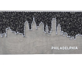Philadelphia Art - Philadelphia Skyline String Art - Philadelphia Skyline