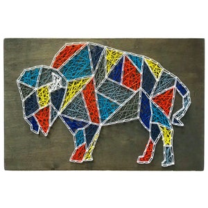 ligevægt beviser skrive et brev Buffalo String Art Buffalo Art Bison Art Rustic Decor | Etsy
