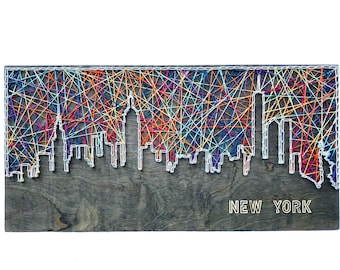 New York Art - Sztuka sznurkowa w Nowym Jorku - Panorama Nowego Jorku - Sztuka na Manhattanie - Panorama Manhattanu - NYC