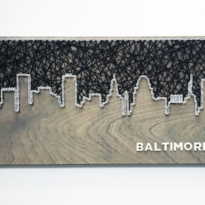 Baltimore Art - Baltimore Skyline String Art - Baltimore Skyline