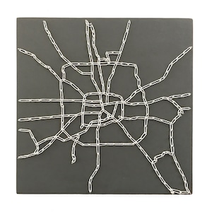 Houston Map String Art - Houston Map - Highway Map - Houston Art