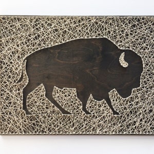Buffalo String Art, Buffalo Art, Bison Art, Rustic Decor, Buffalo Decor