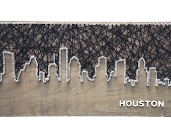Houston Skyline String Art - Houston Skyline - Sztuka Houston