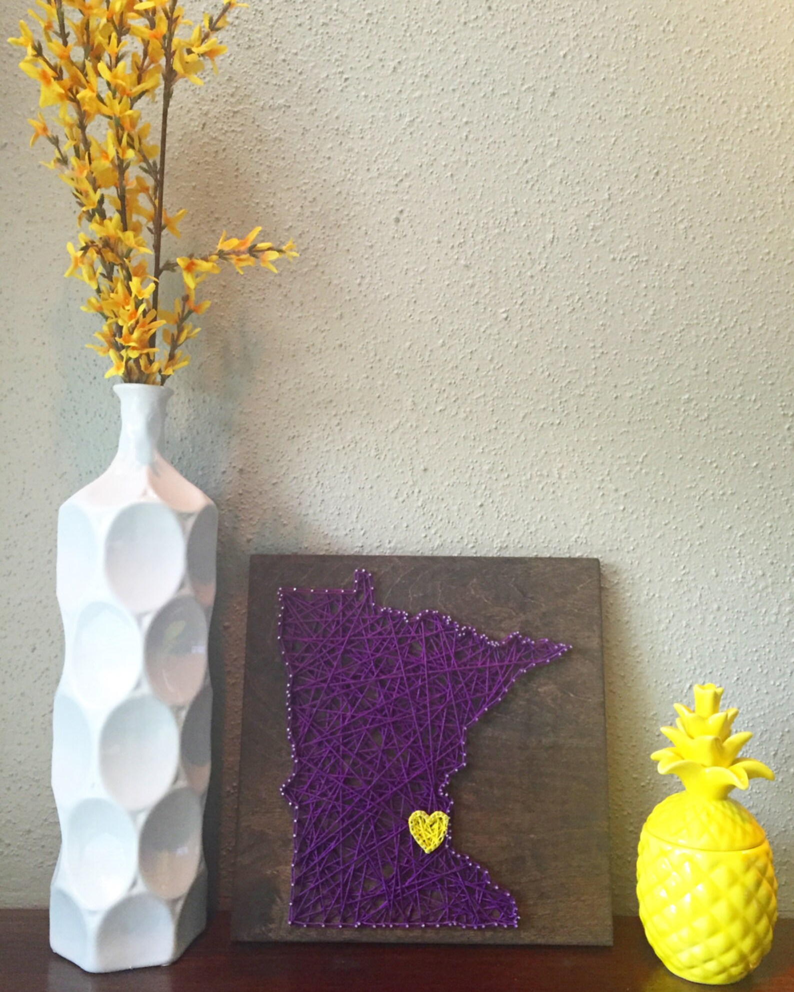 Minnesota String Art, Minnesota Art, State Outline, Minnesota Outline ...
