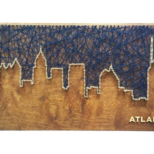 Atlanta Art Atlanta Skyline String Art Atlanta Skyline image 2