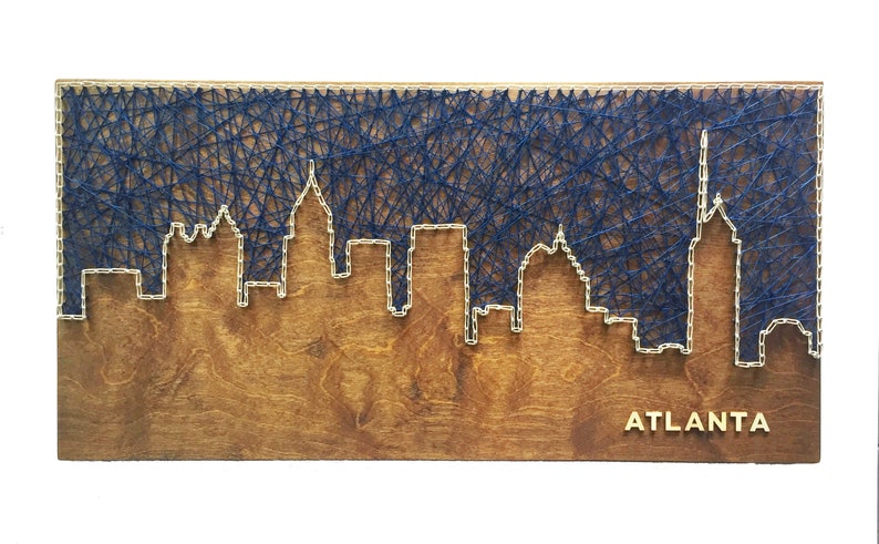 Atlanta Art Atlanta Skyline String Art Atlanta Skyline image 2