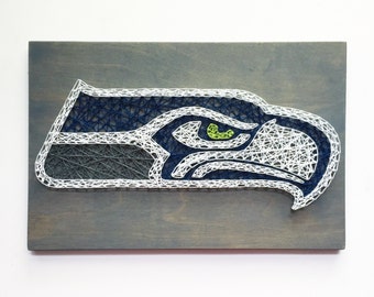 Seahawks, String Art, Setaple Seahawks, Football Dekor, Männerhöhle, Seahawks Art
