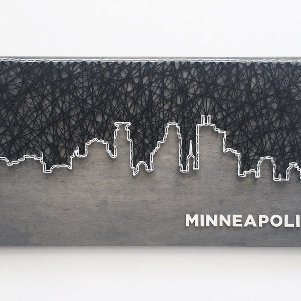 Minneapolis Art - Minneapolis Skyline String Art - Minneapolis Skyline