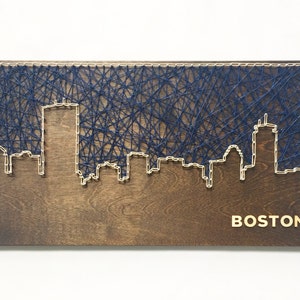 Boston Art - Boston Back Bay Skyline String Art - Boston Skyline - Boston Back Bay