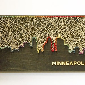 Minneapolis Art - Minneapolis Skyline String Art - Minneapolis Skyline ...